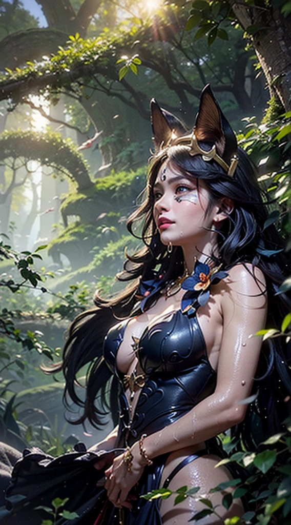(masterpiece: 1.2), (best quality: 1.2), (highly detailed: 1.3), 4k, Green irises, rosto perfeito, perfect lighting, cabelos longos, cabelos prateados, a girl, beautiful young lady, Menina em um campo de batalha, corpo magro e forte, armadura branca, black belt, tom de pele claro, Glamourosa na batalha, lingerie elegante, uma pinta em seu rosto, fantasia, Scenario with a lot of detail, Realistic, medieval setting, seios grandes, faixa preta, corpo magro,