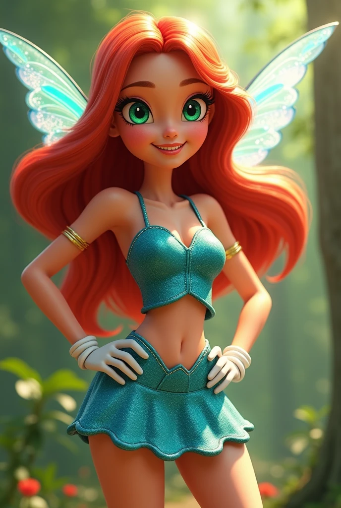 ((bestquality, 10, masterpiece :1.3)), 1girls, Beautiful woman who emphasizes a slim stomach: 1.3, The wings on the back are white.....(Wet chest, wet clothes: 1.2) flying in sky,Red panties were soaked..........,(long-haired, straight, bright red hairstyle, Small breasts: 1.2), interior, Ultra-detailed face, delicate eyes, 二重まぶた, Soft breasts, smile, exposed cleavage, standing in the sky, clouds surround