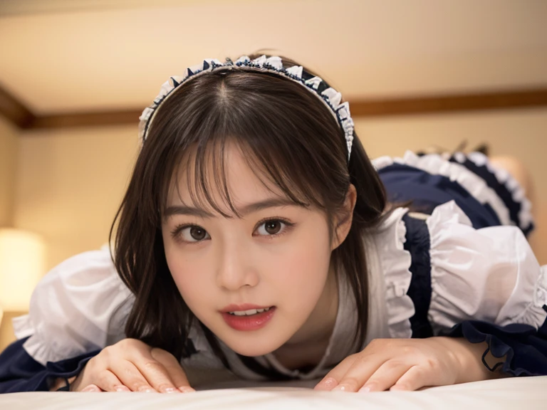 in the hotel room, 25 year's old, sitting on the bed, ((all-fours、insertion、Deep joy、severe pain、Ecstatic eyes:1.2）,(backview:1.5）, despairing,  crying hard, ((beautiful eyes and pant heavily:1.2))、Ecstatic face、Climax expression、Look up、Looking to ceiling、endure hard:1.5)), Clenching teeth、The whole body is shown, Granblue Fantasy of a beautiful lovely sweet cute loli gothic lolita girl twins with frilled lace thighhighs many frills ( lovely sweet loli moe face) cleavage of hugebreasts thighs gothic lolita loli head dress is gothic lolita fashion glowing skin cleavage many frill socks long silver wavy hair blush cheeks cinematic lighting sharp focus bokeh highlight cinematicpostprocessing intricate human hands fingers, （looking at viewer：1.1）