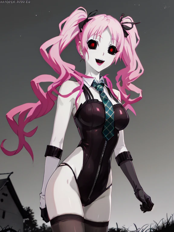 masterpiece, best quality, 1girl, solo,  gyaru, slut, whore outfit, bitch, prostitute, hooker, dark mood, dark persona, Lustful, smile, miniskirt