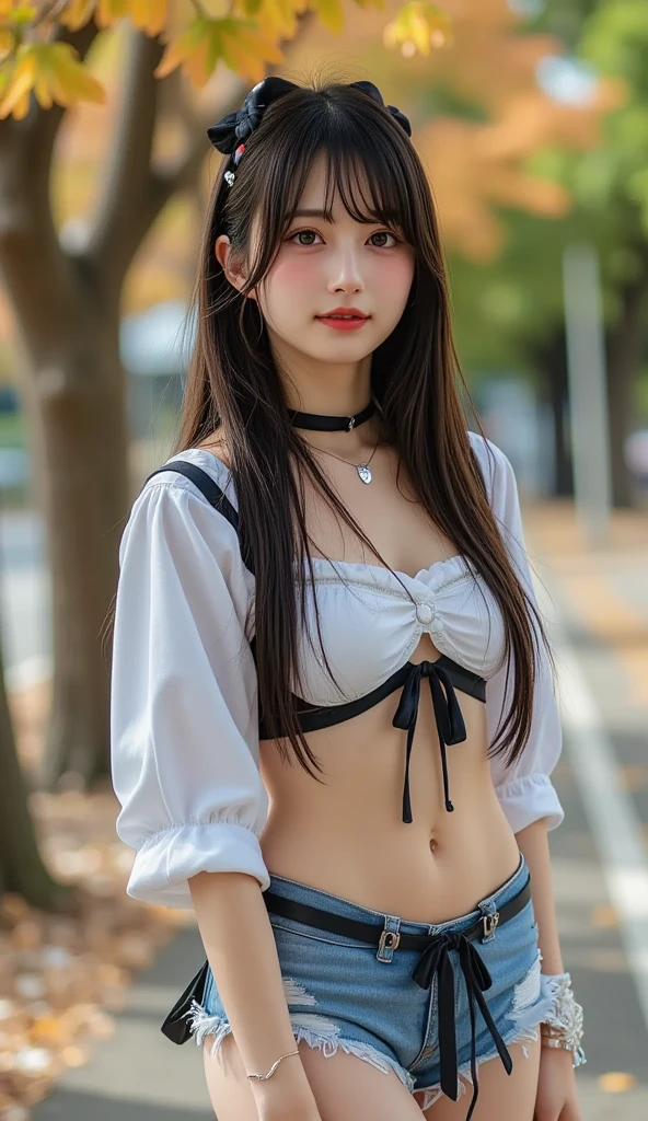A girl around 10 years old,Sexy and beautiful custom women's depraved image emphasizes the real photography style,Pale skin,Very long hair, Black straight hair. Large target、black eyes , With a strong and mysterious expression. Wearing a sexy suspender ultra-low-cut mini bikini,((Low-cut mini bikini1.4)),((36L cup)), ((Hemisphere 1.7))More voluptuous and sexy, Something that matches her mysterious and strong personality. Comprehensive, Her presence will attract attention, Attract curious and inquisitive eyes. Big Breasts, light, Chromatic Aberration, Backlight, masterpiece, High Detail, high quality, 4K.(breast_catch,personally,povbreastcatch)。Makeup should be charming。Snake tattoos or skull tattoos can be added to the exposed skin appropriately.。The background can be designed with some flashy, extravagant and decadent atmosphere。The generated work requires the whole body to be perfectly reflected from hair to toes。