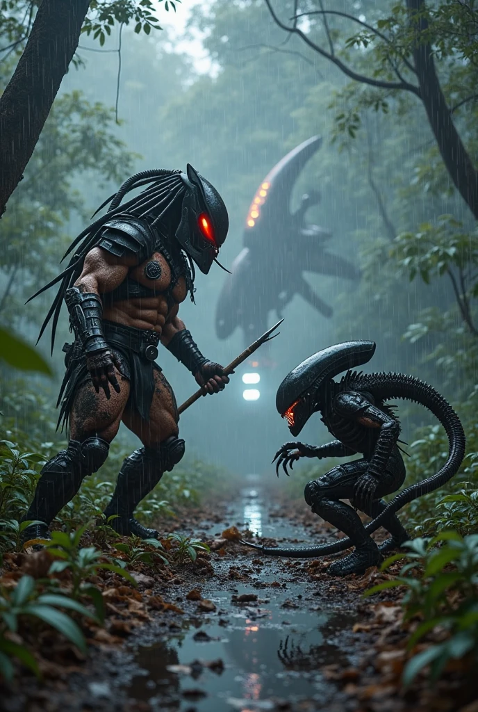 A dark and disturbing troll wanders in a mysterious forest with a club in his hand, along the path there are skeletons scattered.