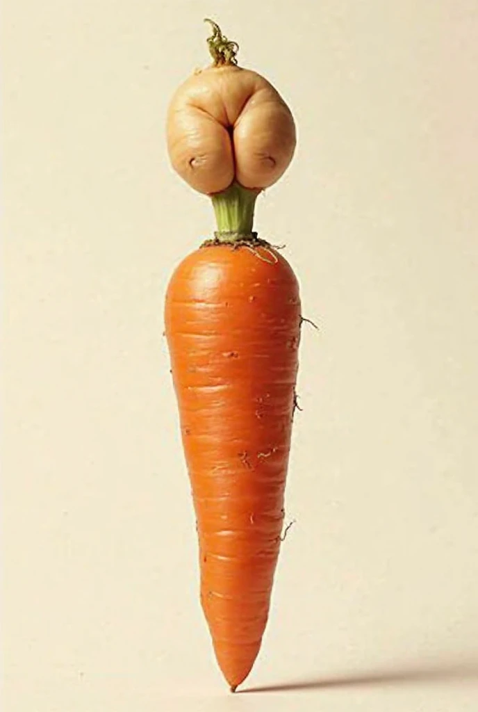 Create an image of a carrot stuck in a beautiful woman's vagina