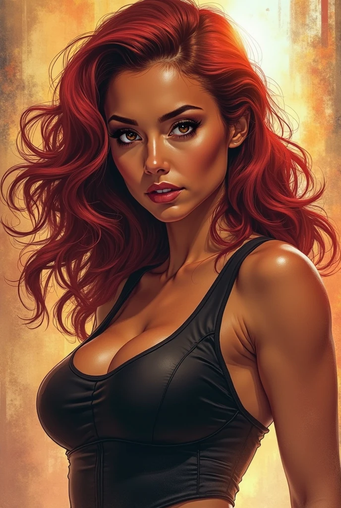 a girl with pink/crimson hair, dark red eyes, smile(teeth), shirtoff, piercings, tattoo, shiny eyes, glowing eyes, character portrait, bare shoulders, crop top, mask in hair, choker, red color palette background small details, ultra detailed, best quality, ,masterpiece, (volumetric lighting, bright),novelai, oil painting, 4k wallpaper, aesthetic, masterpiece, award-winning photography, macro photography vivid colors, photorealistic, atmospheric, cinematic, moody, rule of thirds, majestic, detailed, perfect anatomy