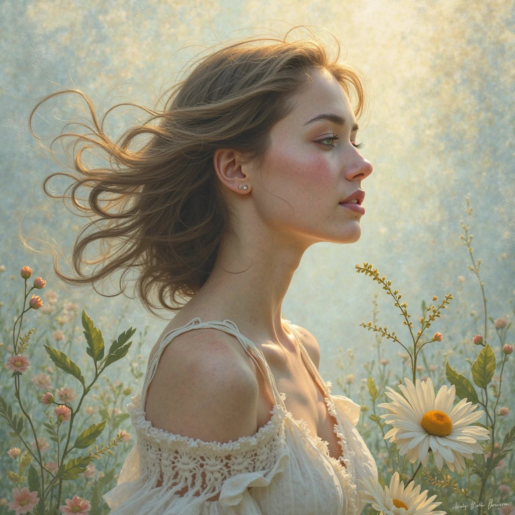 The prompt for generating a high-quality image of a goddess floating over the ground, dressed in sheer delicate silks, emitting a gentle divine radiance, and relaxing in a field of flowers is as follows:
"(best quality,4k,8k,highres,masterpiece:1.2),ultra-detailed,(realistic,photorealistic,photo-realistic:1.37),portrait,landscape,horror,anime,sci-fi,photography,concept artists,floating goddess,divine radiance,gentle light,field of flowers,relaxing,delicate silks,ethereal atmosphere,vivid colors,soft focus,peaceful,serene,magical,subtle movement,harmonious composition,graceful,fragile,quiet beauty,dreamlike,effortless elegance,nature-inspired,whimsical,tranquil setting"
