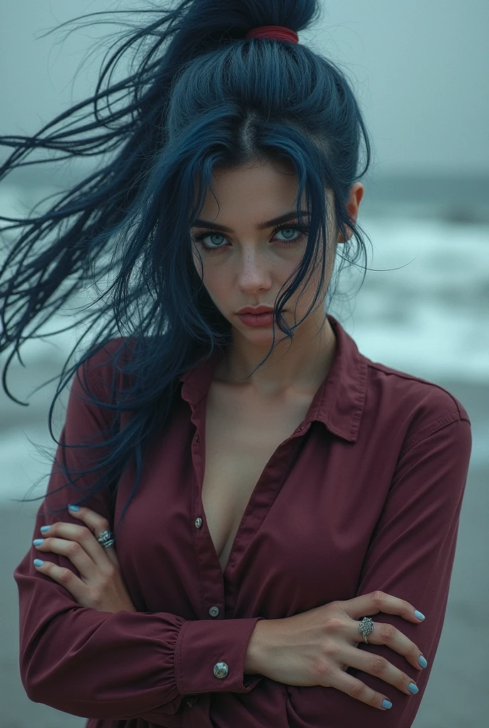 8K, Top Quality, Real Images, Intricate Details, Ultra Detail, Ultra High Resolution, Masterpiece, realistic, photorealistic, (complex details: 1.2), (delicate details), (cinematic light), (( full body)), (((areola slip, sideboob, underboob, undershirt))), ((small and beautiful hard nipple)), feminine and sexy posture, Slender, Smile, (Makeup: 0.4), (Fluffy blue Eyes: 1.21), blue Eyes, ((full body)), 1girl, solo, 1 girl, (( full body)), ((close up shot)), ((tall)), (((fit body))), (((detailed face, realistic face, slim face, sharp face, sharp eyes, small lips half-open strawberry lips, pureerosfaceace_v1))), (((blue hair, long hair, )) , ((black maxi dress)), Top quality, , clear lines, sharp focus, realistic face, detailed breast, big ass, large ass, big ass, Beautiful girl with accentuated slender abs: 1.4, Six Pack Abs: 1.4, Bust Botox, Big, Perfect Body, detail leg, Unity 8K wallpaper, ultra high definition, (photorealistic: 1.4), (Neon, On street:1.1)