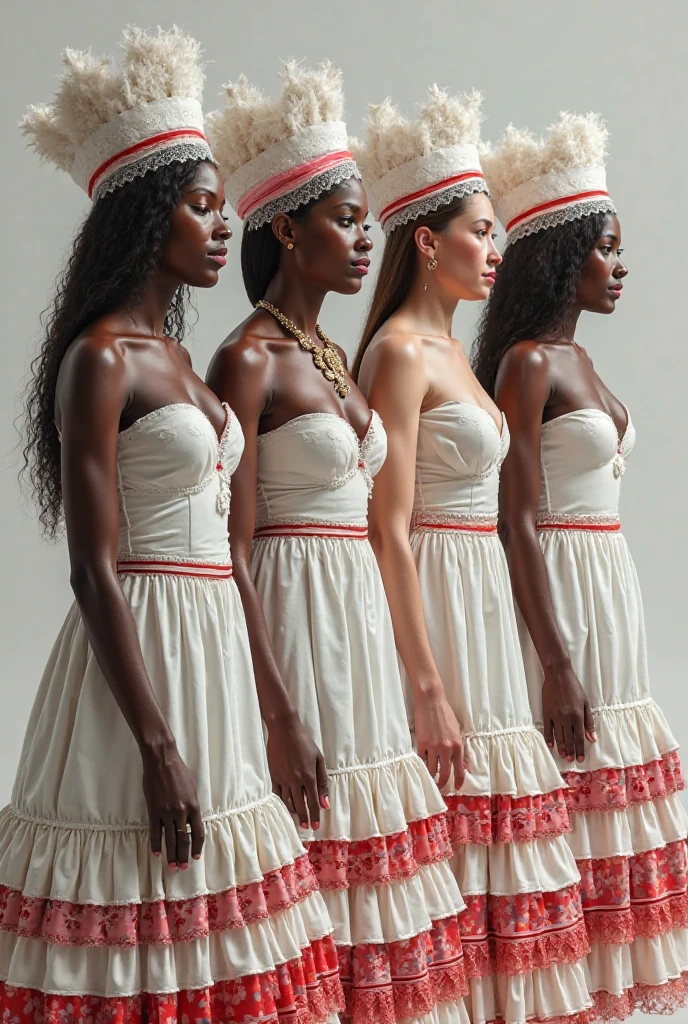 melhor qualidade, realist image, police approach, black people, white cloth, favela, brasil, 1912, Candomblé, dance, group of people dressed white, conga drum, best quality, raw photography, analogic film, brown people crying, armed police officer, people with African features, women dressed in long white dresses, people only wear clothes and accessories that are from the year 1910, interior of a gueto house,