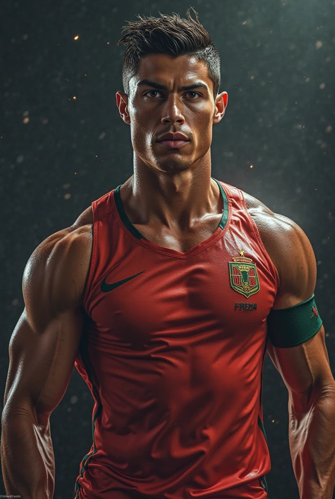 Imagine shirtless mexican soccer player kneeling
