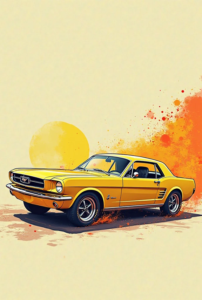 three Mustang GT together aap middle and down three colours background AI colouring