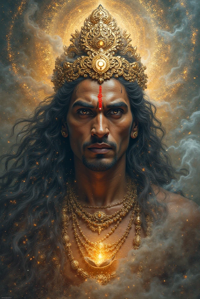 Picture of Lord Rama in which the face has the expression of Smile aggressiveness
