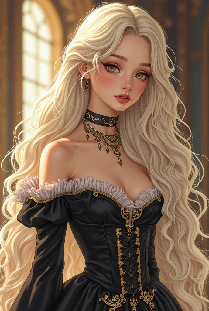 (masterpiece、top-quality、top-quality、Official art、Beautifully Aesthetic:1.2)Long hair with platinum blonde wavy、blue eyess、adult lady、Inviting a man