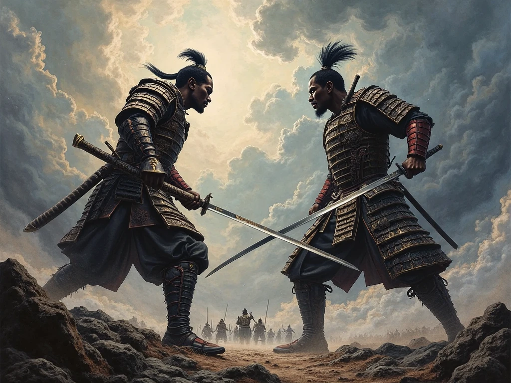 Chinese soldiers, Shields, Swords, Combat-ready armor, Disciplined formations, powerful warrior, Intricate designs on shields and swords, Determined soldiers, Ancient battlefield, Intense fight scenes, Heroic acts, Historical battles repeat themselves, Finely crafted weapons, Highly skilled soldiers, Synchronize motion, Shang Wu spirit, Traditional Chinese war, Legendary Campaign, Strategic war tactics, Honor and bravery, Resolute expression, The moment of adrenaline rush, Military precision, Battlefield camaraderie, Ancient Chinese history, Symbolic ancient symbols, ornamental armor, epic conflicts, Patriotic soldiers, War cry, Fierce fighting spirit, Unwavering dedication, Ancient samurai culture, Amazing martial arts poses, Dark red and gold color scheme, Battle-hardened troops, Rich historical background. (Best quality,4K,8K,A high resolution,Masterpiece:1.2), Ultra-detailed, (Realistic,Photorealistic,photo-realistic:1.37), hdr, hyper HD, Studio lighting, Ultra-fine painting, Sharp focus, Physically-based rendering, Extreme detail description, professional, Vivid colors, Bokeh, sportrait, Ancient war landscape, Traditional Chinese painting techniques, Atmospheric lighting, dynamicposes, Intricate battle scenarios, Vivid color contrast, Visually stunning composition, Ethereal atmosphere, heroism. Black and white