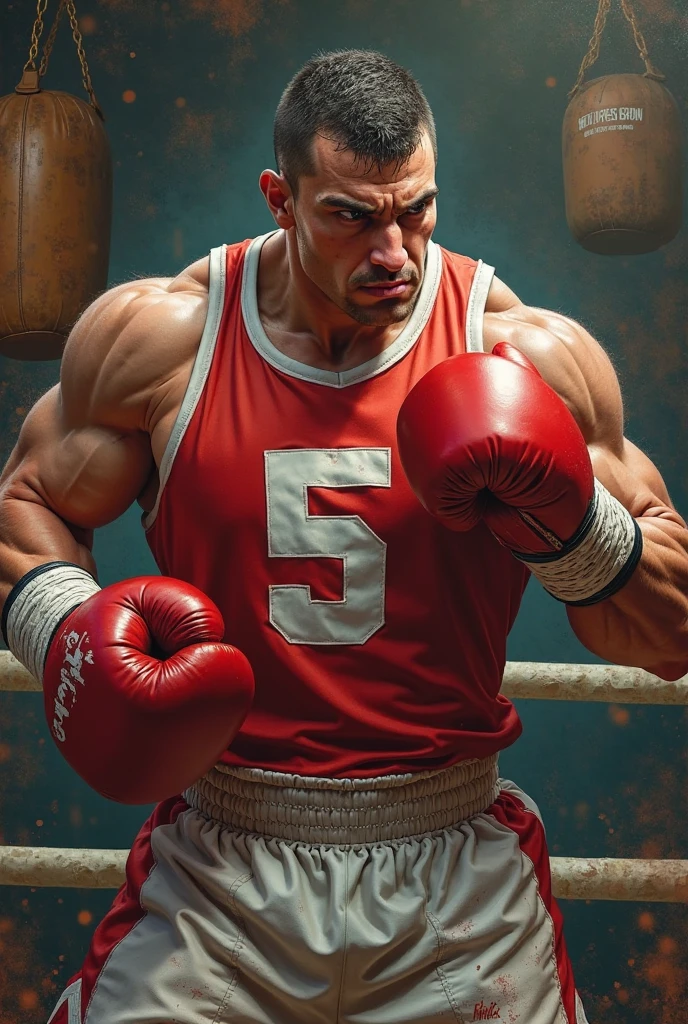 Ryu:1.3, street fighter 5, fighting in the street, ((perfect anatomy))) , in boxing ring