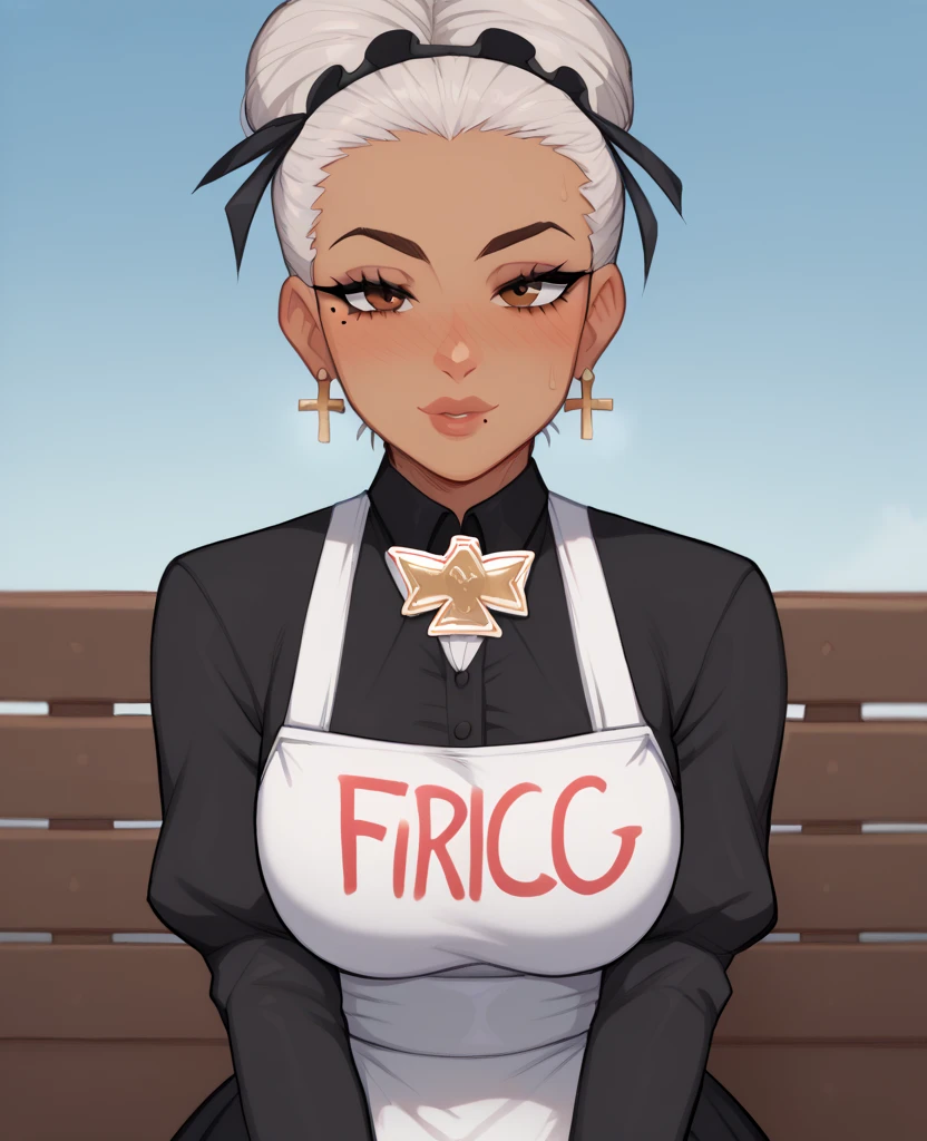 <lora:LONA081:1>,a girl in tavern,crowd on background,a girl with mug of beer,detailed,high quality,super realistic,white apron,table,red eyes,