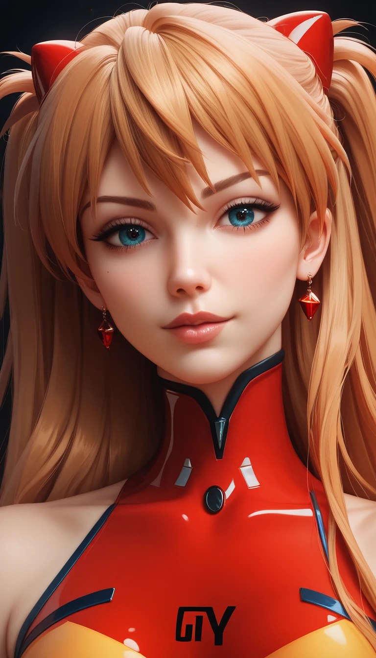 top-quality, masterpiece, platinum-blonde,Short,red eyes, Masterpieces of the upper body,(ultra-detailliert),1girl in,ssmile,Red ribbons,sexy dress,tits out