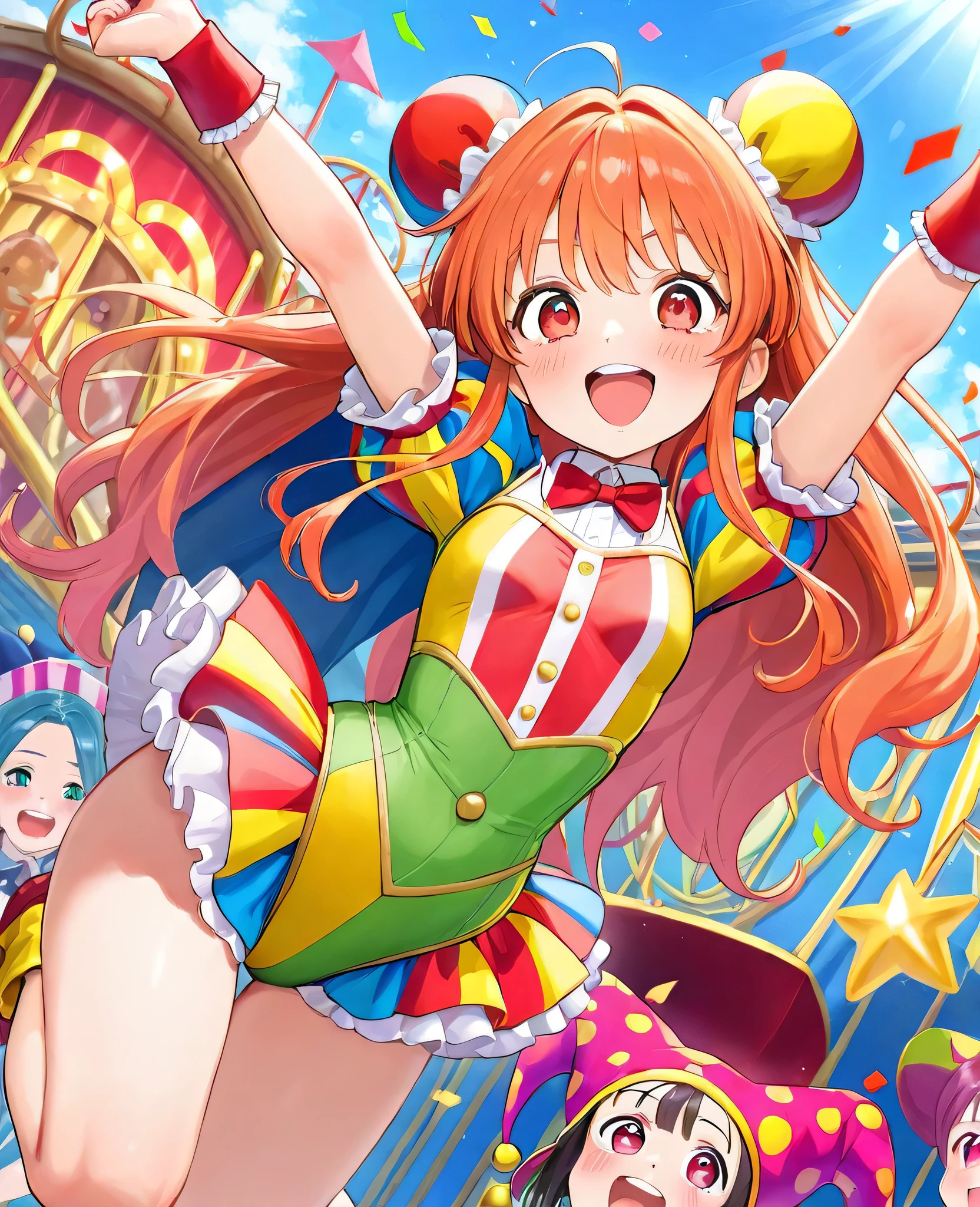 circus, CIRCUS,masterpiece,8k,best-quality,,colorful,Jester's Sonnet,laugh for me,For You,laugh for me,for you, Because at what time will the day come when we can really laugh and talk、