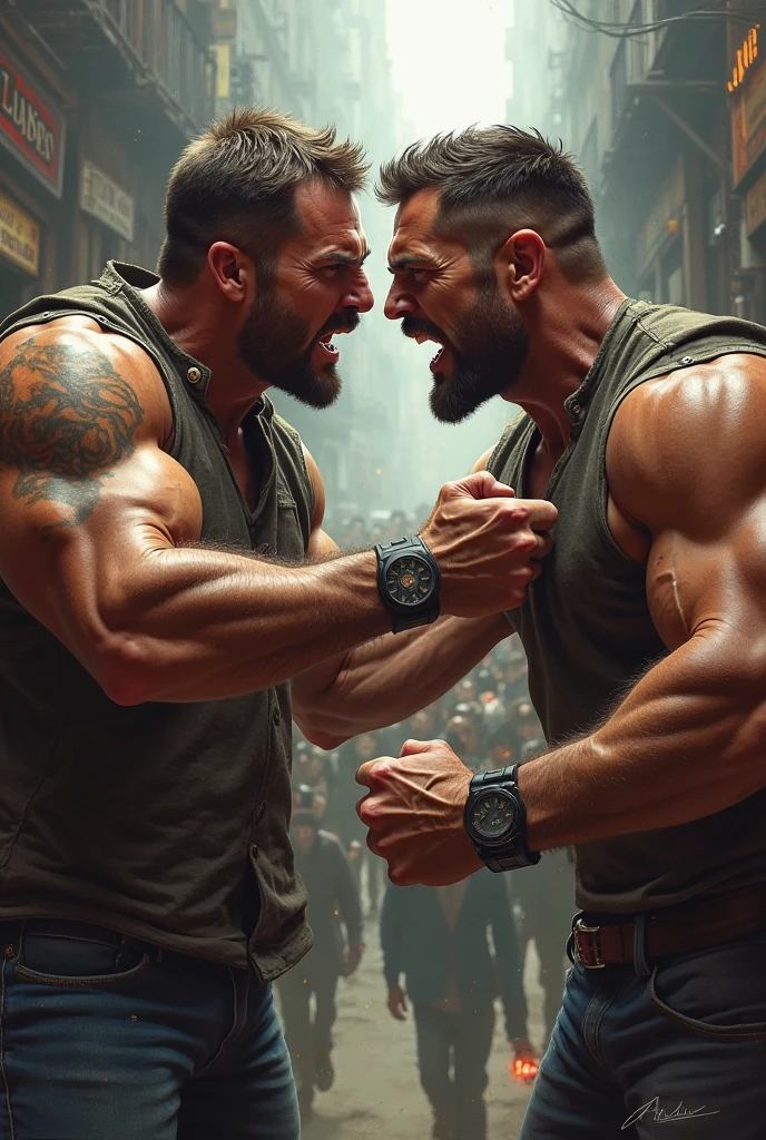 (Create a masterpiece: 1.2),(CGI art:1.3),(realistic:1.5),(After processing:1.3),(Sharp focus:1.3),1 man , straight, front ,Chris Redfield ,(black hair), smile, (Wear color olive green uniform with a Police badge: 1.2), olive green cargo, Korean guy , korean men, (High gloss details), chest muscles, large arm muscles, blood vessel, Big muscles, Broad shoulders, looking at the audience, Balancing the eyes, middle of the road,(Run and fight:1.6)