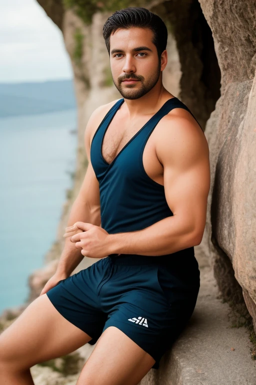 ((masterpiece)), ((best quality:1.2)), High Resolution, 8k, (ultra_realistic:1.3), (photorealistic:1.4), man standing barechested, underwear, glory, bright daylight, front view, attractive look, neutral background, full body shot ,  <lora:Wilifrad-000005:1.5>