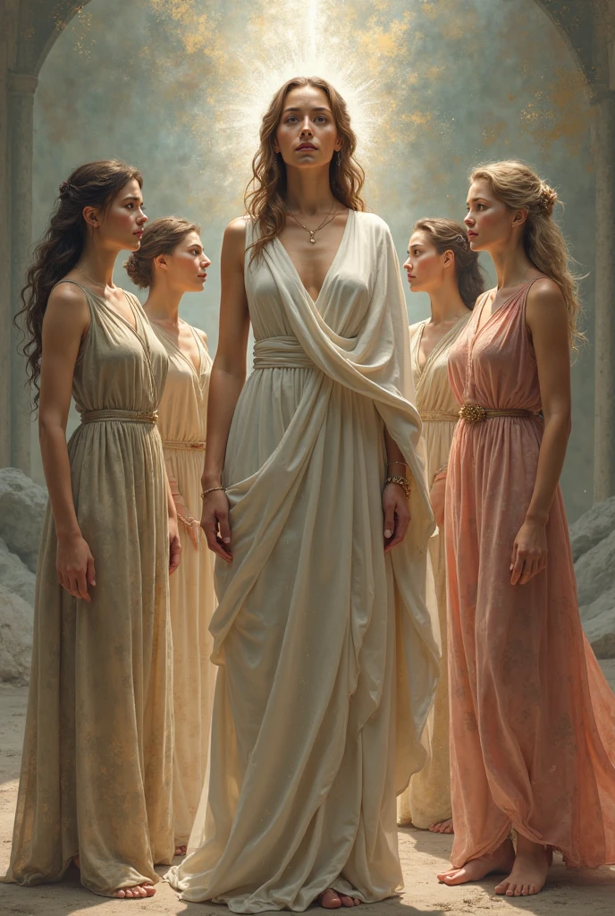 Athena and Hephaestus creating the woman Pandora