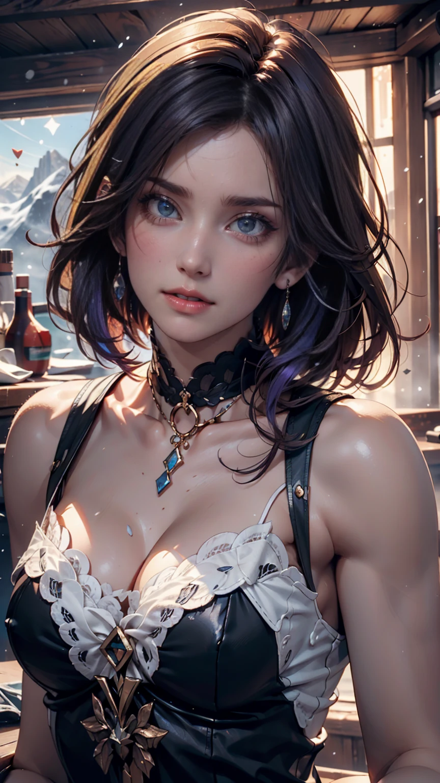 (ultimate quality, masterpiece, highres:1.0), ((photorealistic, realistic:1.9), extremely detailed wallpaper,perfect lighting, 1girl, goddess, cowboy shot, big breasts, curvy,blue eyes,fair_skin,oval face,perfect face,purple hair,((white harness lingerie)))),staff,holding,athena glory,greek mythology,greco-roman architecture,