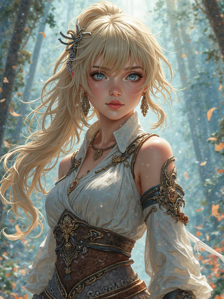 Personagem mulher estilo atompunk Fiona rainha Anna de Arendelle com marcas de guerras Imagem de desenho animado de uma mulher .Ilustra??o estilo desenho animado, estilo de arte dos desenhos animados, estilo de arte dos desenhos animados, digital illustration style, estilo atompunk design de personagens altamente detalhado, arte digital detalhada coragem, Forest fan art, Design de personagens de retrato, beautiful digital illustration, retrato de alta qualidade, Arte em quadrinhos, mulher jovem cabelo com transas lindas . Queen Anna of ArendelleBeautiful lined eyes Medium large bust and wonderful sexy clothes. image expression of sexual desire from waist to head illustration Queen Anne of Arendelle atompunk style Fallout 4 style pose a close-up of a woman with a flower in her hair, obras de arte no estilo de guweiz, extremely detailed digite germe, digite germe. alto detalhe, style digite germe, digite germe. anime illustration, digite germe portrait, modelo uniforme | digite germe, digite germe and rossdraws playboy