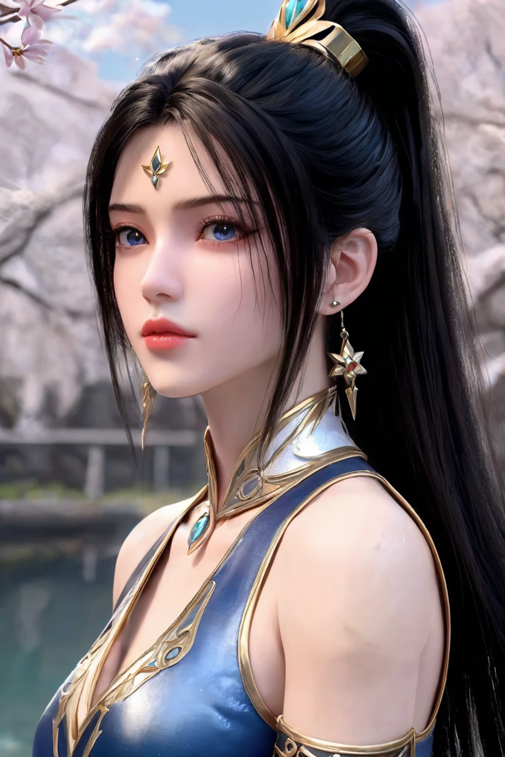 ((realisticity: 1.2)), ((realistic: 8K UHD)), ((best resolution: 8K UHD)), hyper detailed, best quality,masterpiece,highres,cg,
((1 hyper detailed and hyper realistic girl)), ((very beautiful queen dazzling, hyper realistic, and hyper detailed)),((white skin, beautiful, smooth, youthful, hyper realistic and hyper detailed
)), ((Hyper beautiful face, white, hyper realistic and hyper detailed)), long hair, ((hyper realistic and hyper detailed dress)), solo, ((hyper realistic, hyper beautiful, gorgeous and hyper detailed jewelry)), ((hyper beautiful, hyper realistic and hyper detailed dark red and golden yellow dress)),
((Hyper beautiful, hyper realistic, hyper detailed diamond filled earrings)),
((Hyper beautiful, hyper realistic and hyper detailed diamond filled hair ornament)), ((hyper beautiful upper body, hyper beautiful, hyper
realistic and hyper detailed)), ((big breasts: 2.5)),
((Hyper grand, hyper realistic and hyper detailed royal palace backgroun))
((Hyper beautiful, hyper beautiful, hyper realistic and hyper detailed hair bun)), ((hyper realistic and hyper detailed fingers and palms)), ((hyper beautiful, hyper realistic and hyper detailed blue hair)),
candid, Photograph, high resolution, 8k,Bokeh,