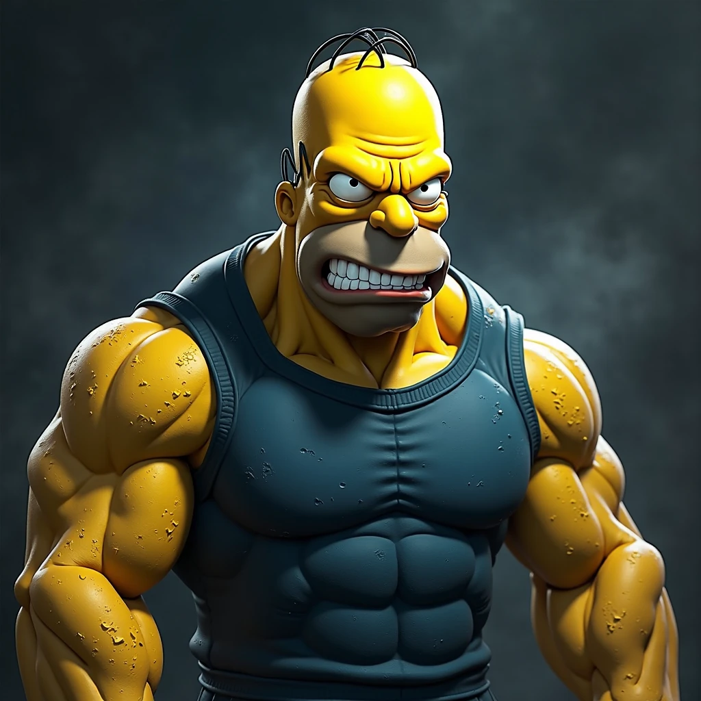 generate strong homer simpson image