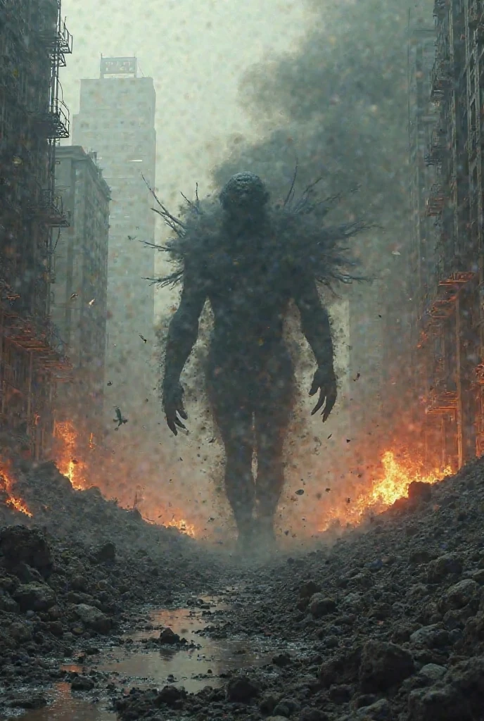 Explosion destroying people