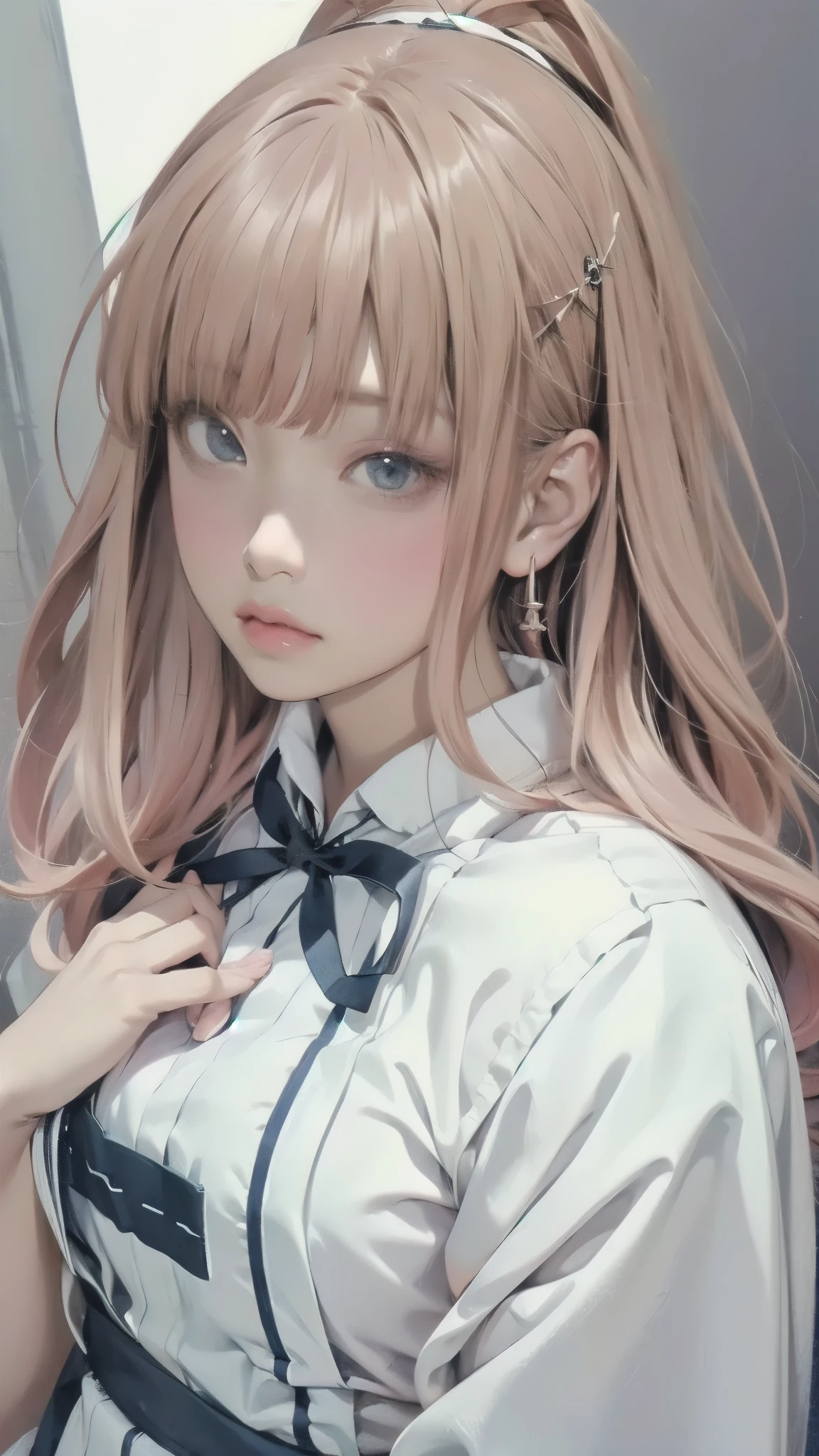 雪に覆われた森でポーズをとる冬のコートと帽子のanime girl, cute girl anime visual, Hinata Hyuga, 妖艶なanime girl, 魅力的なanime girl, Anime Best Girl , winter aesthetics , anime moe art style, 美しいanime girl, ecchi anime style, かわいいanime girl, 可愛いanime girl, Smooth Anime CG Art, semi-realistic anime, anime girl