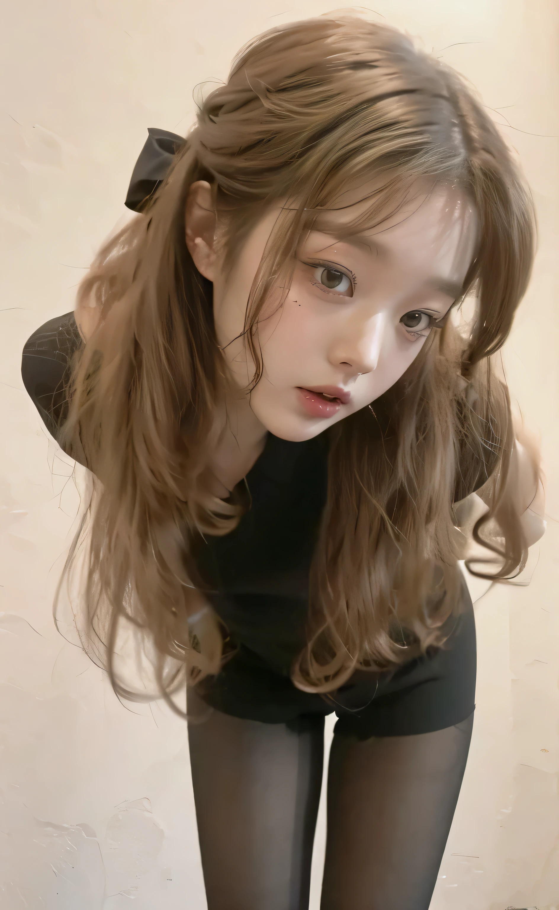 um close up de uma mulher com cabelos longos usando uma jaqueta preta, Lalisa Manobal, Yoshitomo Nara, Chiho, Lalisa Manoban do Blackpink, taken in the early 2020s, Parque Ji-min, Heonhwa Choe, O corte Hime, jossi do blackpink, com franja