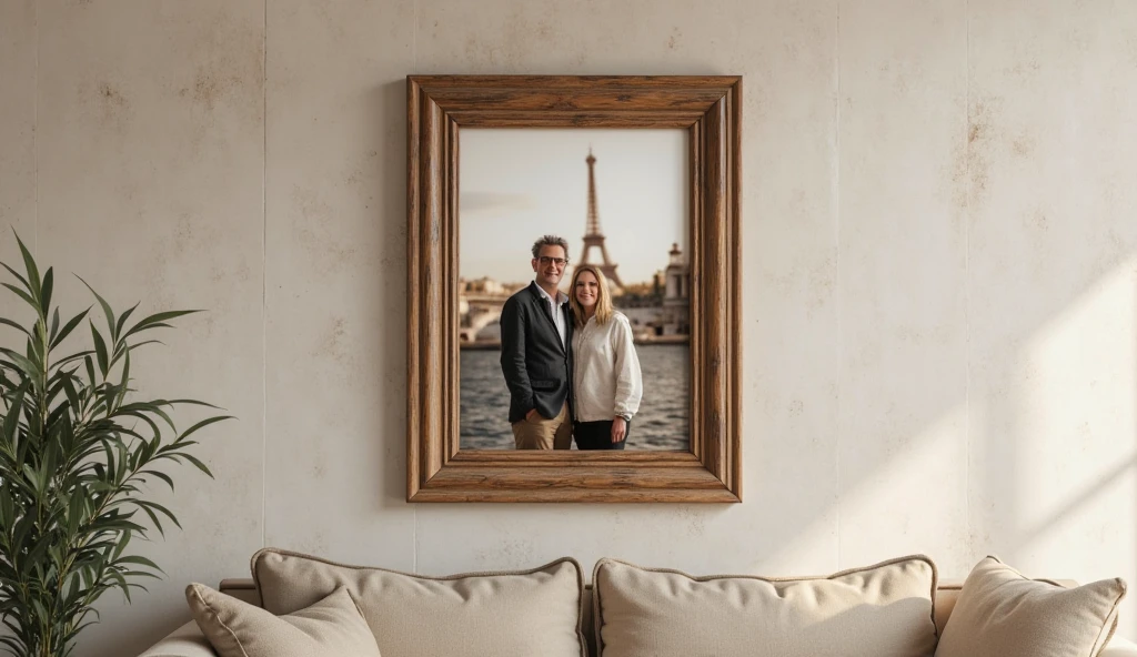 repaint wall and add lights to museum frame, fine art