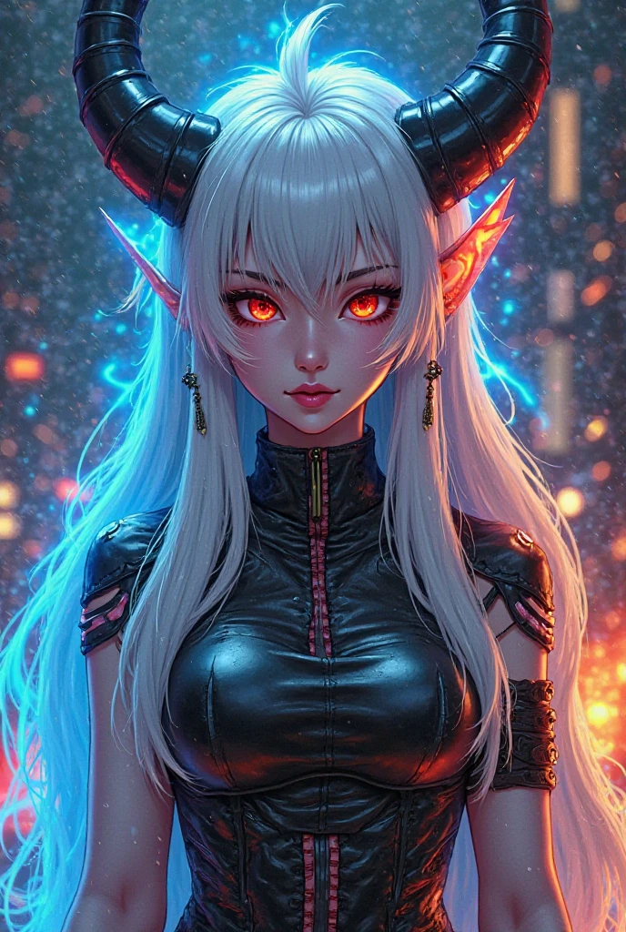 An outstanding beautiful white girl blowing, firelight, flame surrounding, fire magic messenger, dota 2 fire girl style, ghost knife style, fire-like hair, long white hair, watery blue yellow eyes, thin waist, wide hips, fire mage robes, magic colors, World of Warcraft style, Ultra HD, 8K, real skin texture, best light, best shadow, Prone view, small mouth, small nose, big eyes, cute, full body, perfect body proportions, enhanced contrast, fire dragon as background, void fragments