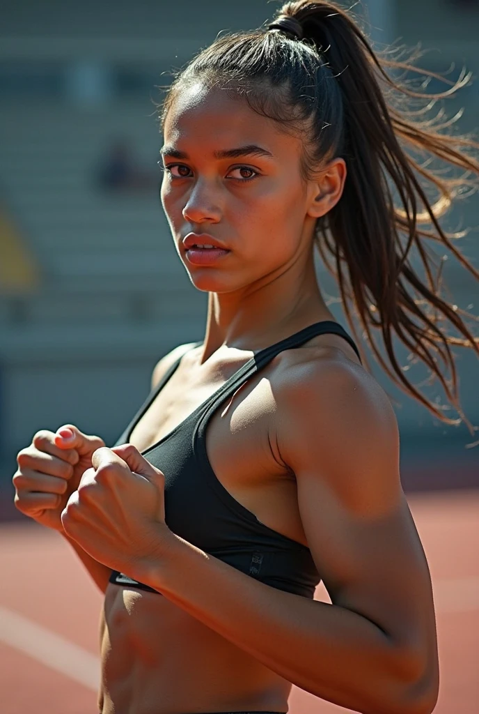Muscular young woman 
