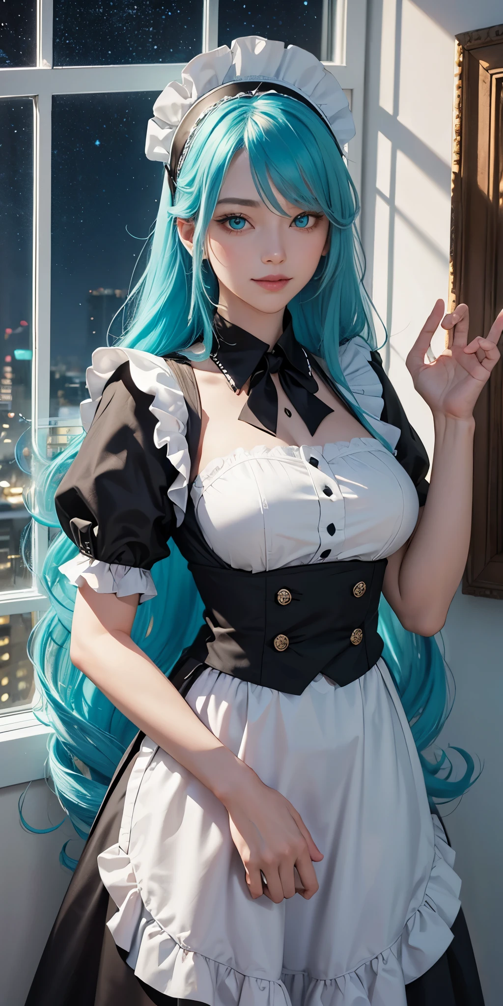 maid cafe, stockings, cat ears, (maid costume:1.2), service coffee, bring coffee, choker, bowtie, (pleated skirt:1.3) , lora:shirtliftALORAFor_shirtliftv1:1.5, lora:breastinclassBetter_v141:.5 , extremely detailed eyes, extremely detailed face, cute, (photorealistic:1.3), sexy lips, seductive smile, double eyelids, eyelashes, pale skin, perky breasts, full body portrait, textured skin, 4K, RAW, best quality, sharp, hyper realistic, tall, (long slim legs:1.2), (thigh gap:1.2), blush, delicate and beautiful girl, 1girl, solo, (stunningly attractive:1.3), (dramatic:1.2),(masterpiece, best quality, ultra detailed, 8k, RAW photo:1.2), (Unreal Engine, photorealistic:1.1), (beautiful detailed face, a photography of a beautiful girl), (cowboy shot:1.2), (looking at the camera:1.1) BREAK (1girl), (full body:1.2), (beautiful hair), (extremely detailed CG unity 8k wallpaper of a girl with kawaii hairstyle and white marble glowing skin and perfect symmetrical pretty face:1.3), (blue hair:1.3), (sad:1.2), soft light, (over 12 years old, under 20 years old:1.2) BREAK ), gigantic breasts from azur_lane, (cleavage:1.2), (sexual pose:1.3) BREAK (on the coffee shop:1.3), (see the persons:1.2), (looking from behind:1.2), taken by Canon EOS, SIGMA Art Lens 35mm F1.4, ISO 200 Shutter Speed 2000