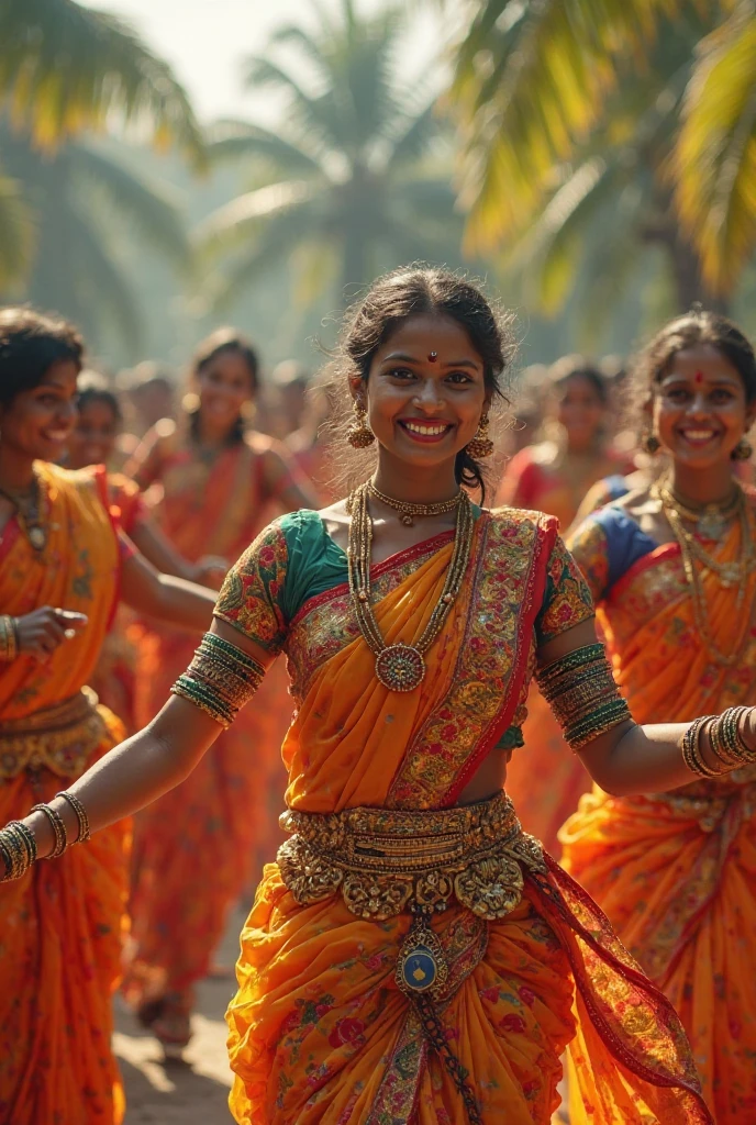 Santhal tribe dancing
