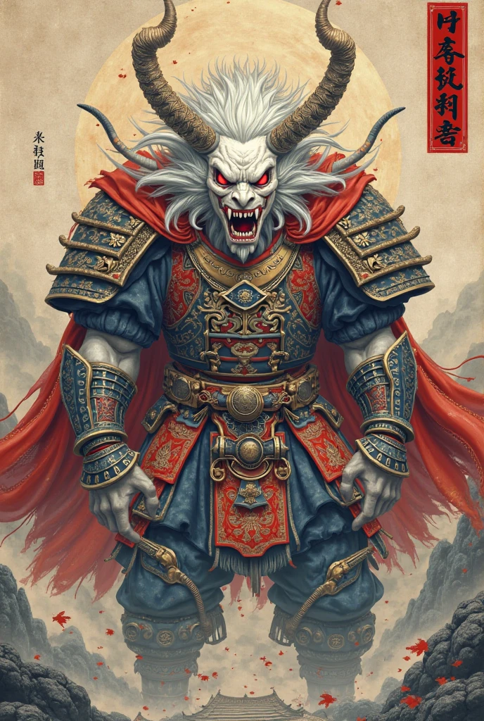 ((masterpiece)),best quality, ((illustration)),original, extremely detailed wallpaper,(((beijing opera))), (sketch),((wash painting)),((ink splashing)),((((dyeing)))),((Chinese painting)),((beijing opera))), (sketch),(wash painting),(ink splashing),dyeing,((Chinese painting)), ((a mythical ferocious animal)),{{The bull}},{{ long horns}},{{With wings on its back}},(Red and black wings),(solo),mountain,Big and strong,Diabolical,Tyrannical