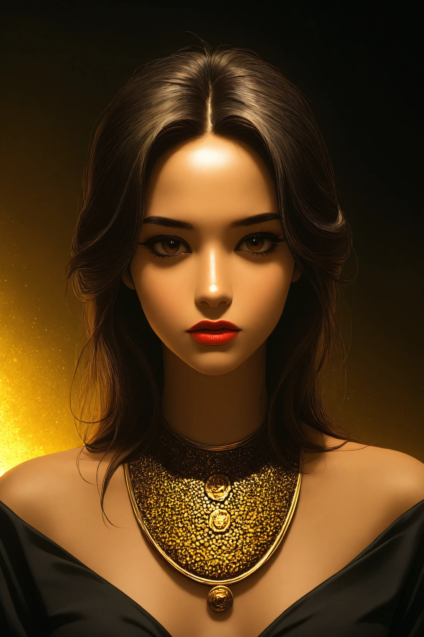 portrait Ronni Hawk, wearing bee costume, against the background of a beehive, character portrait, 3 9 9 0 s, long hair, intricate, elegant, highly detailed, digital painting, artstation, concept art, smooth, sharp focus, illustration, art by wlop, charlie bowater and alexandra fomina, nude breasts