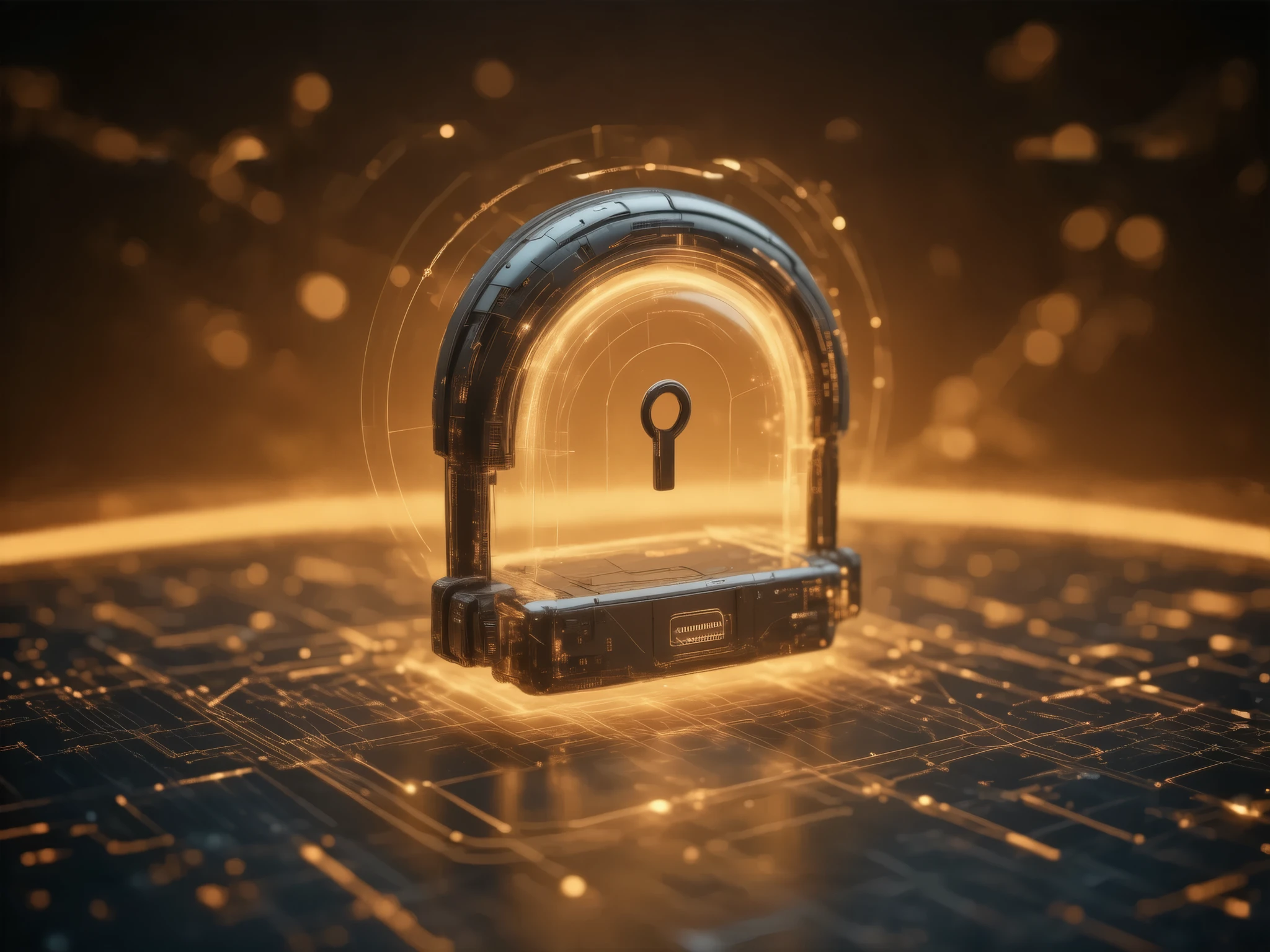 A mesmerizing and futuristic digital illustration depicting a secure and enticing login experience. The image features a sleek, glowing login interface floating in a cybernetic space, surrounded by holographic elements such as a username and password field, fingerprint scanner, and a pulsing ‘Login’ button. The interface emits a radiant golden glow, symbolizing trust and exclusivity. A subtle aura of digital waves and circuit patterns enhances the high-tech atmosphere. The background is a rich orange-brown gradient, exuding warmth and sophistication while drawing the viewer’s attention. Designed to be visually hypnotic, this illustration captivates users and invites them into a seamless and immersive online experience.
