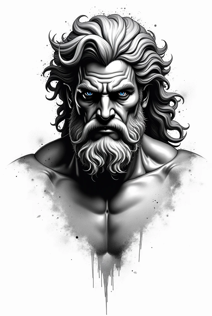 Stout portrait of Zeus, Greek god, blonde, male, mature, handsome, upper body, muscular, robust torso, white straight beard, fantasy, intricate, elegant, highly detailed, digital painting, art station, concept art, clear focus, illustration, artwork by Gaston Bussiere and Alphonse Muya