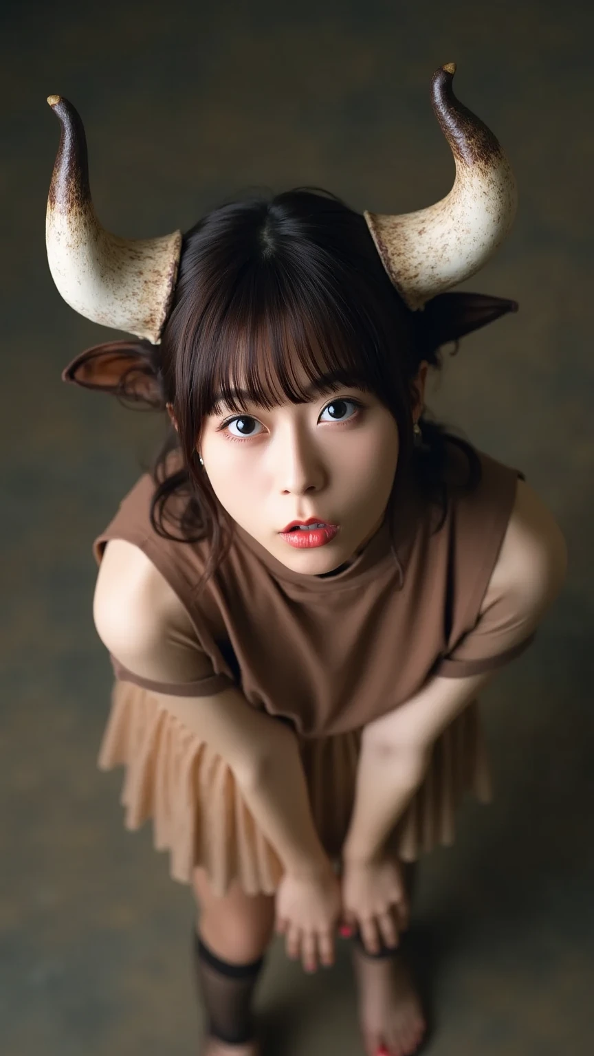 Brown goat　Crown on the head