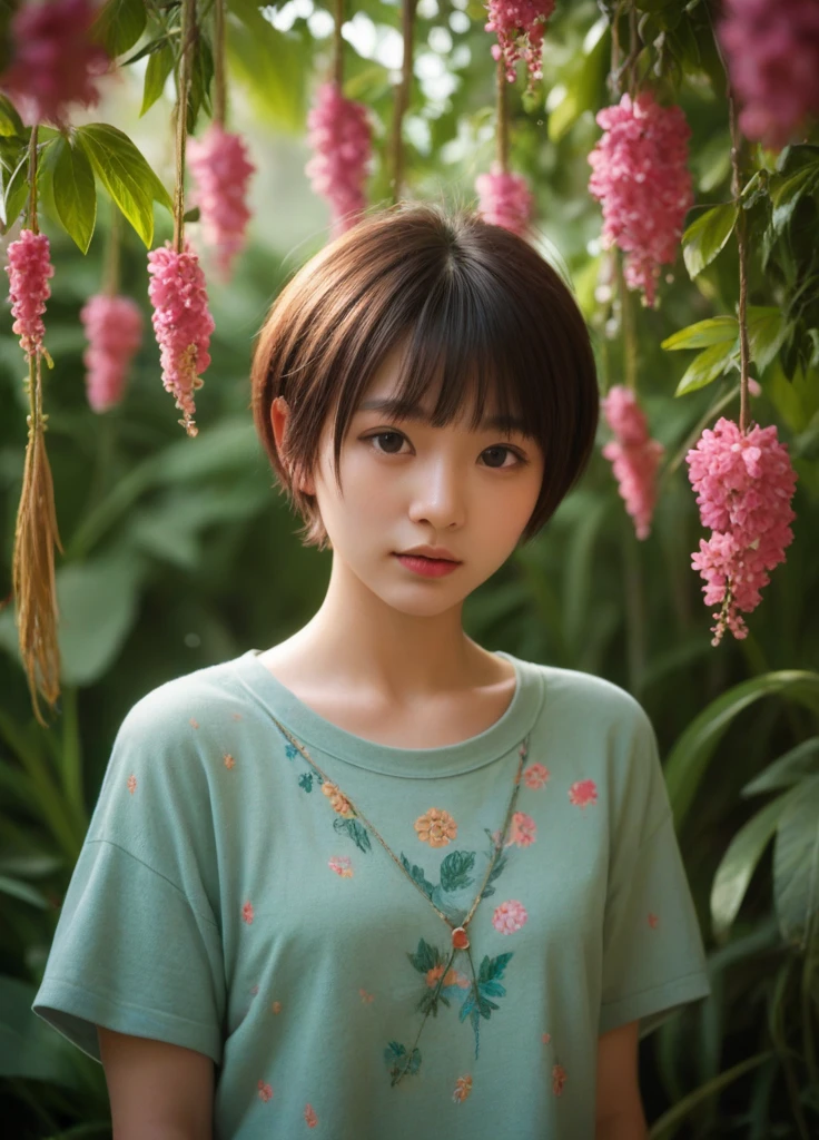 Masterpiece, Top Quality, (light Photo: 1.3), Photorealistic, Yuguo, Hanaran, Hanaran, ((short hair, 1 Girl))