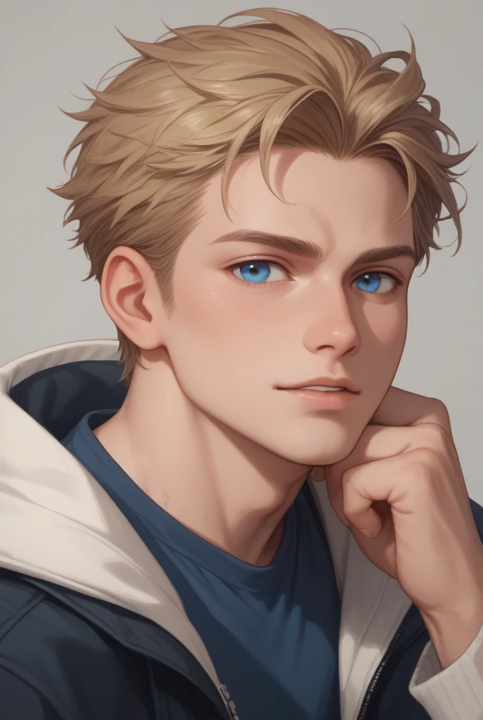 COMMA-HAIRED MEN SPORTING AS ANIME IMAGES. BLUE EYES PREFER STRAIGHT LINES
