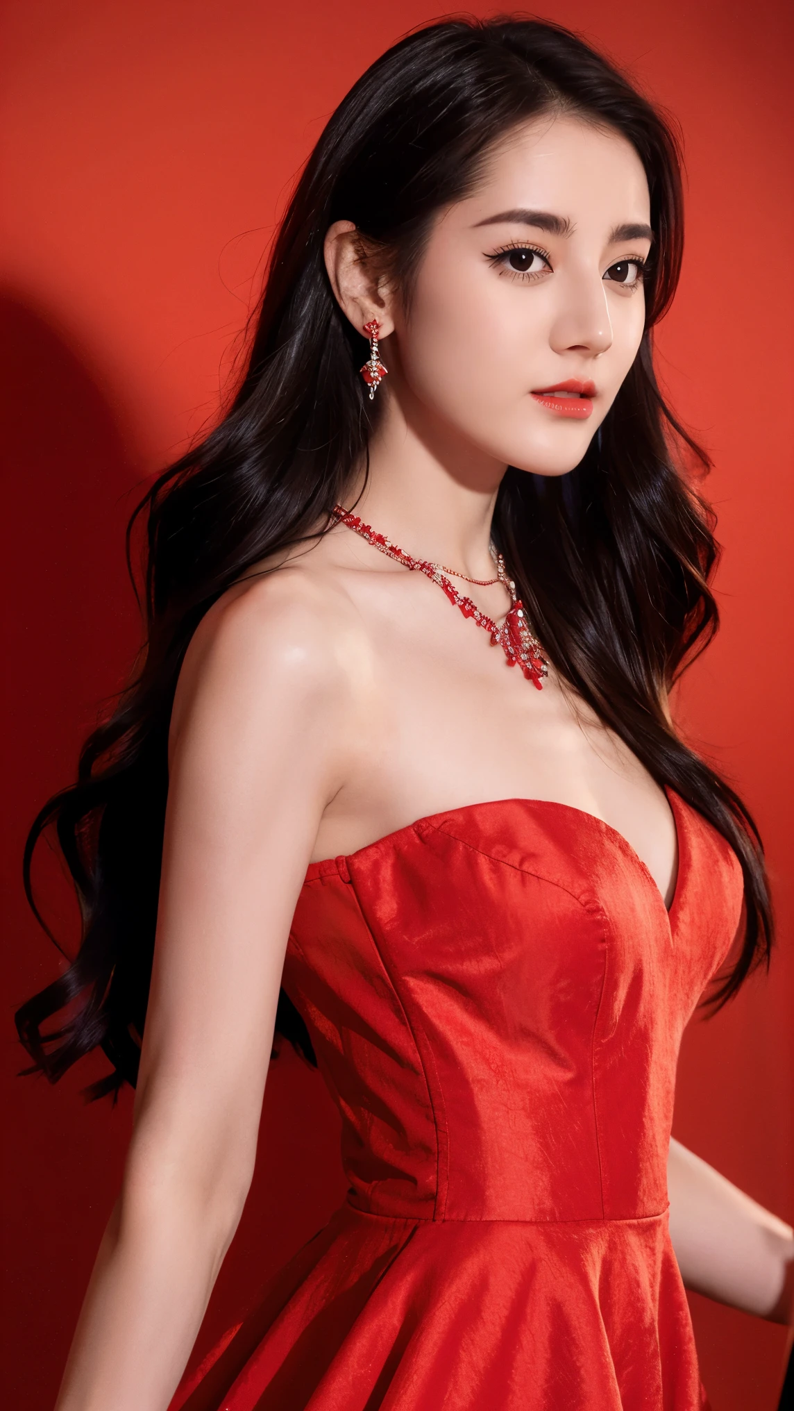 masterpiece,Highest quality,Very detailed,8k,High resolution,Balkun Style, Black and Red,one person's,(short hair:1.2),Very detailed目,Very detailed顔,Very Fine Hair,masterpiece,Highest quality,(Left and right split themes:1.0),No gaps,Heterochromia iridis,((Two Tone Hair:1.2)),(Chiaroscuro:1.2),(On the left are black hair and red eyes,On the right are white hair and blue eyes:1.2),(The sailor uniform is drawn in detail.:1.2),The left side is darker in tone.、It has orange highlights,Make the center line less noticeable