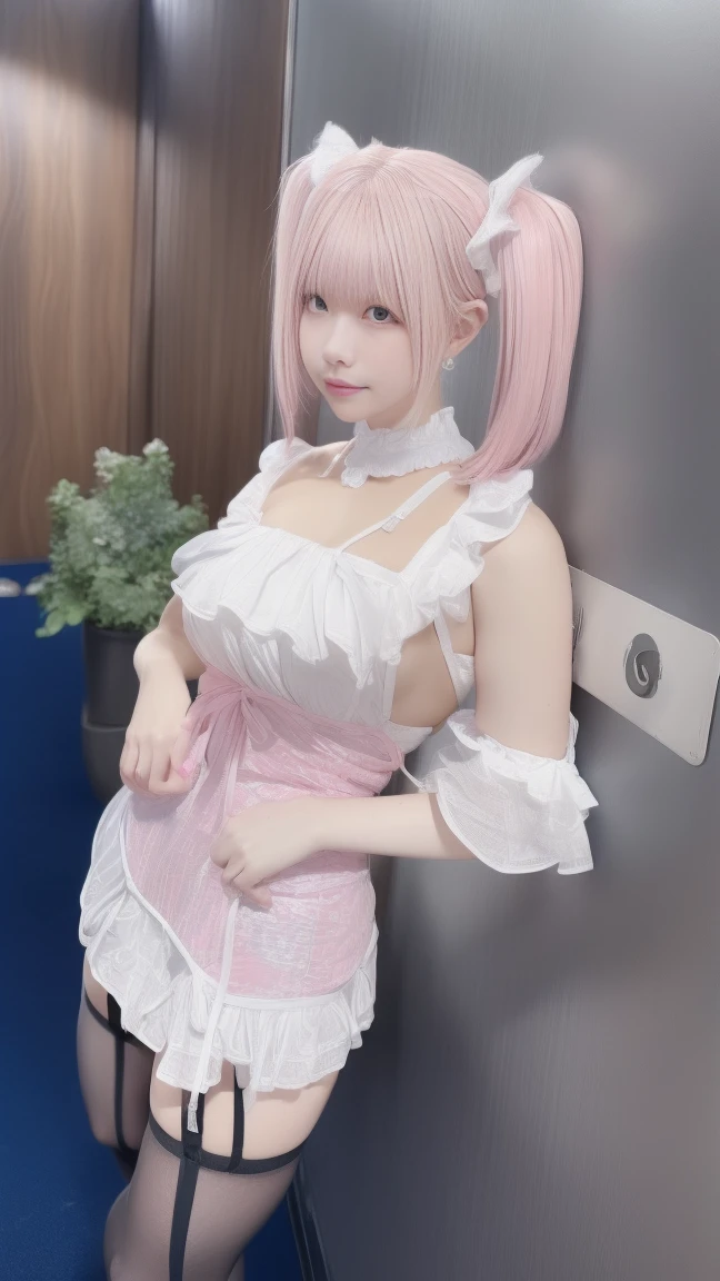 (白いボディスーツを着たbeautiful girl:1.2), (Realistic perfect body:1.2), (Anime Barbie in White Stockings:1.4), Smooth, Translucent white skin, Pale milky porcelain skin, (Curves and arches), (Surreal full-body portrait、Standing posture:1.4), Commonly known as Amoranthus, thick, Full body and head view, Smooth white tight clothing suit, masterpiece, (photoGenuineistic: 1.4), Highest quality, Beautiful lighting, Girl Single, alone, jewelry, short hair,bangs、 (iris, Big seductive eyes:1.4)、Scapula, Glistening lips,Genuine, bangs, Golden ratio face、Colored Stones、(Big Breasts:1.4),(CG Unity 8k Highly Detailed Wallpaper), Complex, High detail, dramatic, beautiful girl, RAW Photos, 8K Ultra HD, Film Grain、(Hotel Rooms、The large windows offer a hazy view of the big city at night..、neon:1.4)、(smile、Pink blush on cheeks、plump lower lip、Pink Lips:1.2)、(Crotch crack:1.4)