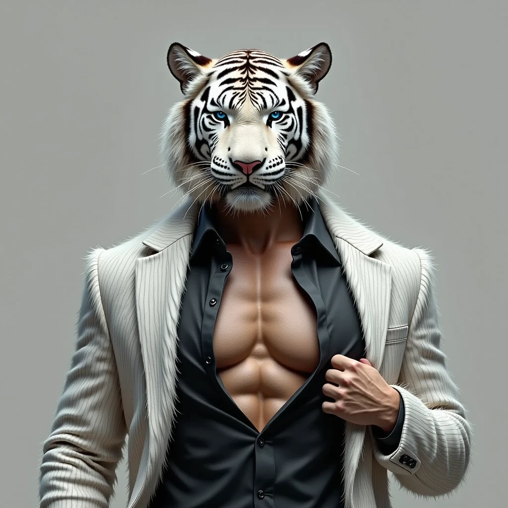 Tiger man with penis in underwear