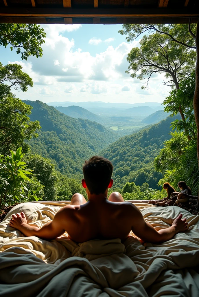 pov Big foreskin Hard erect cock curved up beautiful penis with high details skin amateur photo, side view. (Artwork, high quality, realistic, Ultra realistic, Remarkably high quality, photorealistic:1.5), perfect penis bonito, 32DD, hot photo shoot, sharp focused on, detailed, realistic, high definition,beside outdoors, Forested area, Near grassy area with sunset in the background