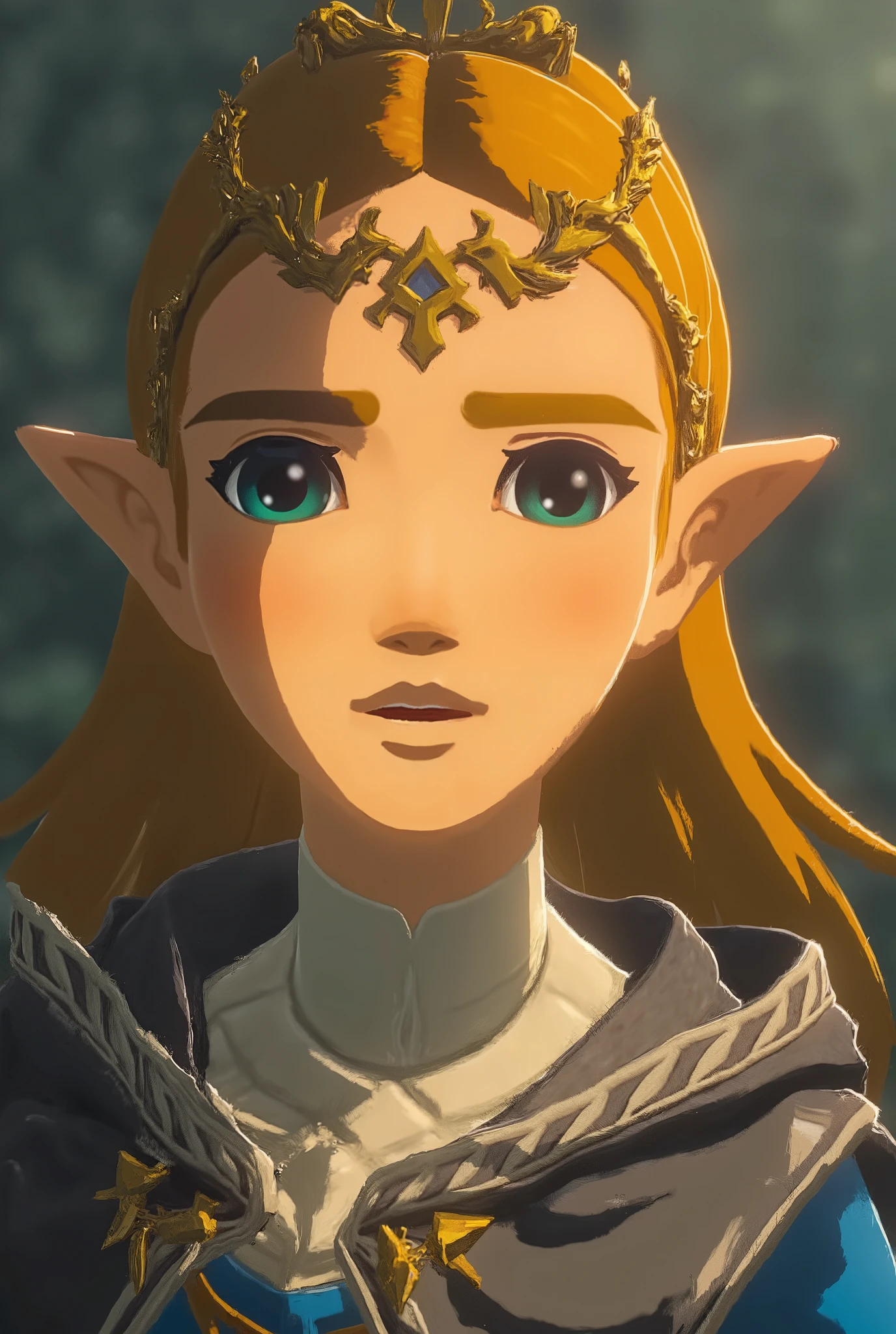 Zelda、profile、Close-up photo of a woman holding a Nintendo Switch, Concept art by Kieran Yanner, CG Societyでトレンド, Art Nouveau, Zelda OTW, OTW style, Zelda, princess Zelda, Breath of the Wild Style , OTW, portrait of Zelda, Zelda with triforce, portrait of princess Zelda, from legend of Zelda