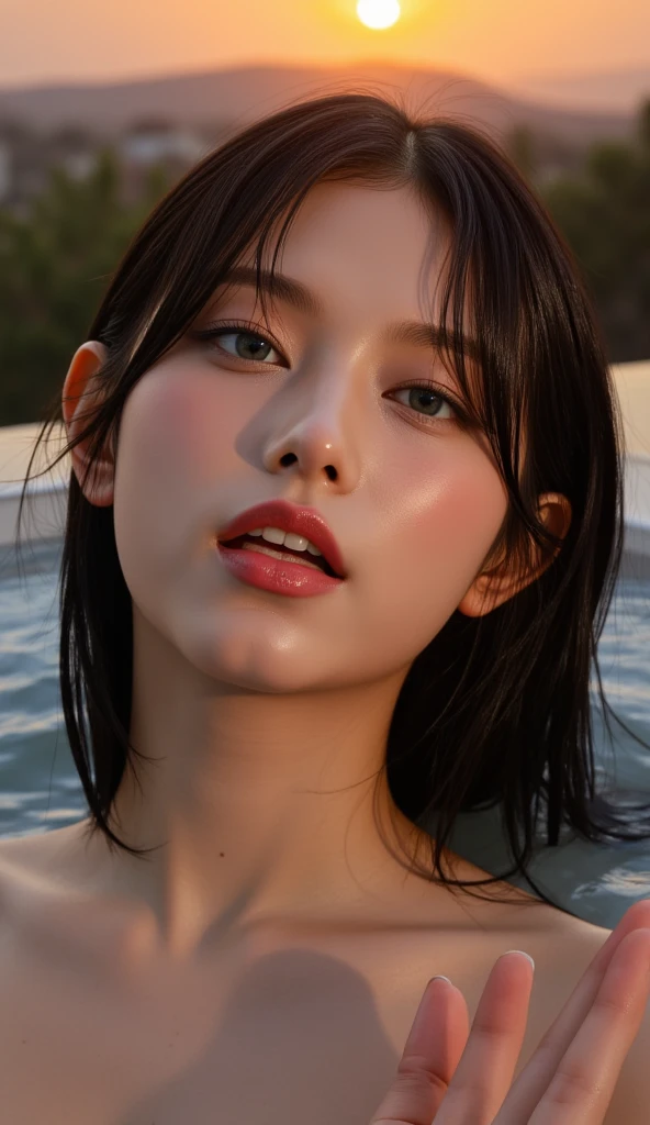 (Very big round breasts:1.5), (whole body:1.3), (Multicolored Hair:1.3), Very delicate and beautiful, masterpiece, Highest quality, Ultra-high resolution, 16K, Realistic, Super detailed, Highly detailed CG 8K wallpaper, Beautiful lighting, Perfect Lightning, Realistic Shadows, Anatomically correct, Fine, shiny skin, Perfect figure, Latin, Late 20s, The body is slim, Slim abdomen, Small Head, Handsome detailed woman, Highly detailed eyes and face, Realistic Face Proportions, Stunning eye for detail, Realistic little beautiful face, Realistic small beautiful eyes, double eyelid, compensate, Tearful mole, Mole on chest, Earrings,((Dreadlocks:1.2)),((Poolside at night:1.2)),(((Completely naked))),(((nsfw)))