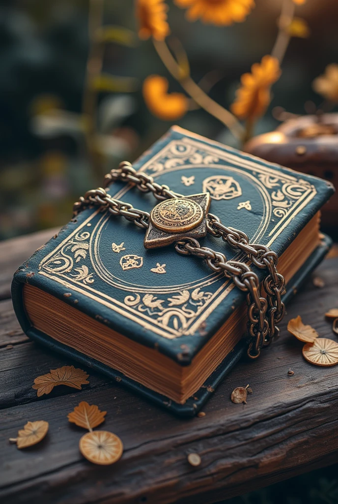 ( masterpiece,Best Quality:1.2),Strange book,chain