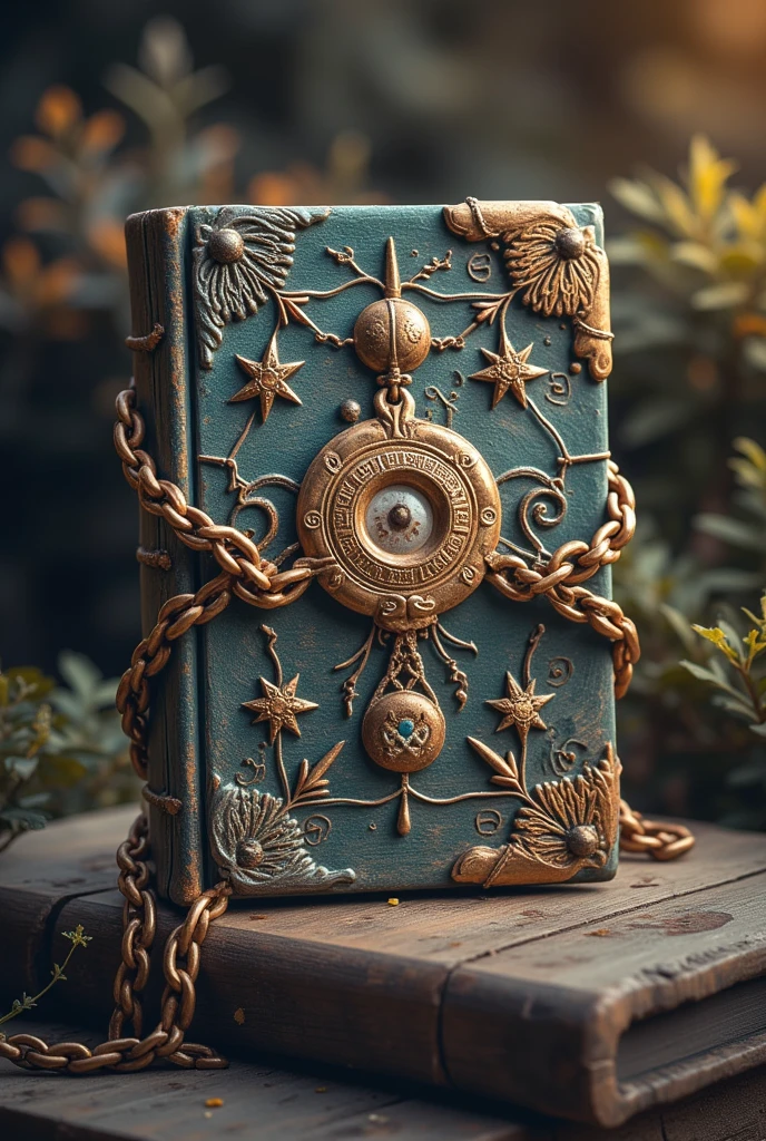 ( masterpiece,Best Quality:1.2),Strange book,chain